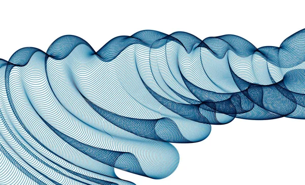 Vector abstrakt bakgrund med våg av flödande partiklar, smoot — Stock vektor