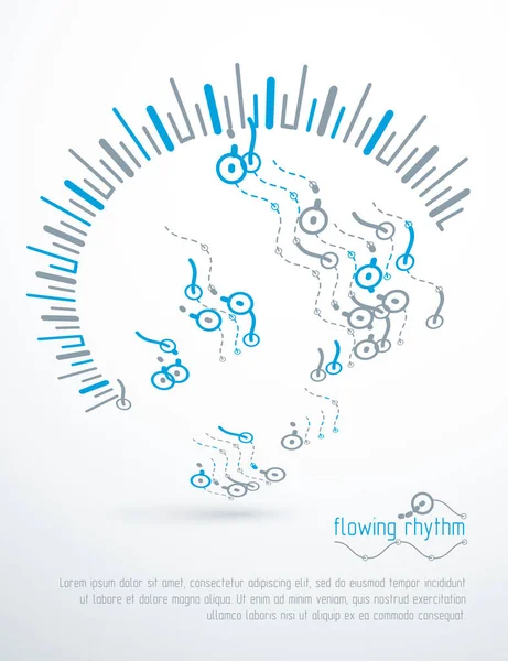 Soyut dalgalı çizgiler illüstrasyon vektör. Grafik şablonu, adver