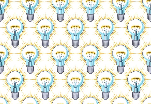 Ampulleri sorunsuz arka plan, yaratıcı fikirler web sitesi kavramı,