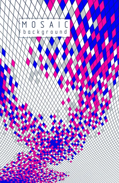 Modernes trendiges Vektordesign von dimensionalen künstlerischen Mosaikfliesen — Stockvektor