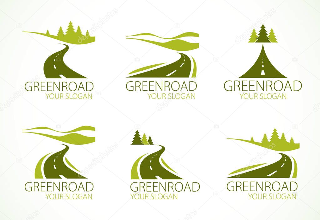 Country roads curved highways vector perfect design illustration