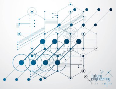 Teknolojik vektör duvar kağıdı çevrelerin ile Mühendislik ve