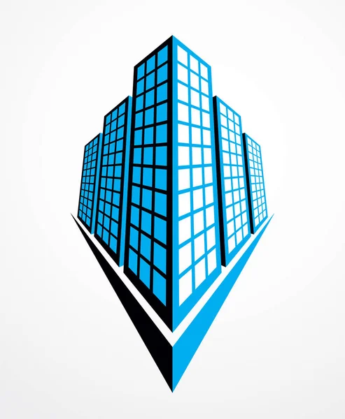 Office building, modern architecture vector illustration. Real e