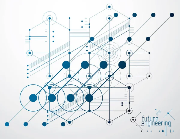 Teknolojik vektör duvar kağıdı çevrelerin ile Mühendislik ve