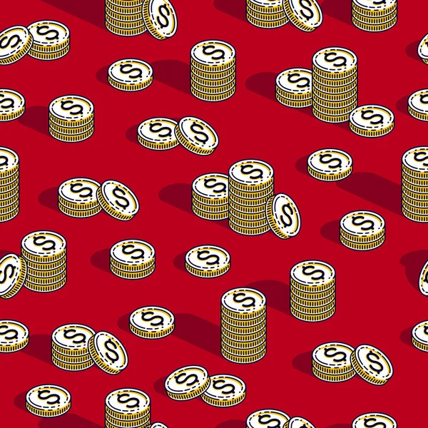货币硬币无缝的背景, 金融业务的背景 — 图库矢量图片