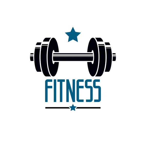 Plantilla de logotipo de gimnasio y fitness, emblema vectorial de estilo retro. Con b — Archivo Imágenes Vectoriales
