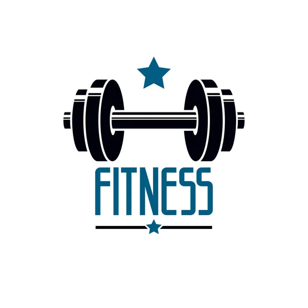 Ginásio e fitness logotipo modelo, emblema vetor estilo retro. Com b — Vetor de Stock