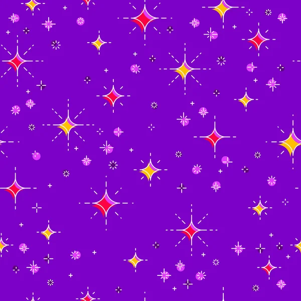 Бесшовный фон со звездами, неоткрытая галактика космическая — стоковый вектор