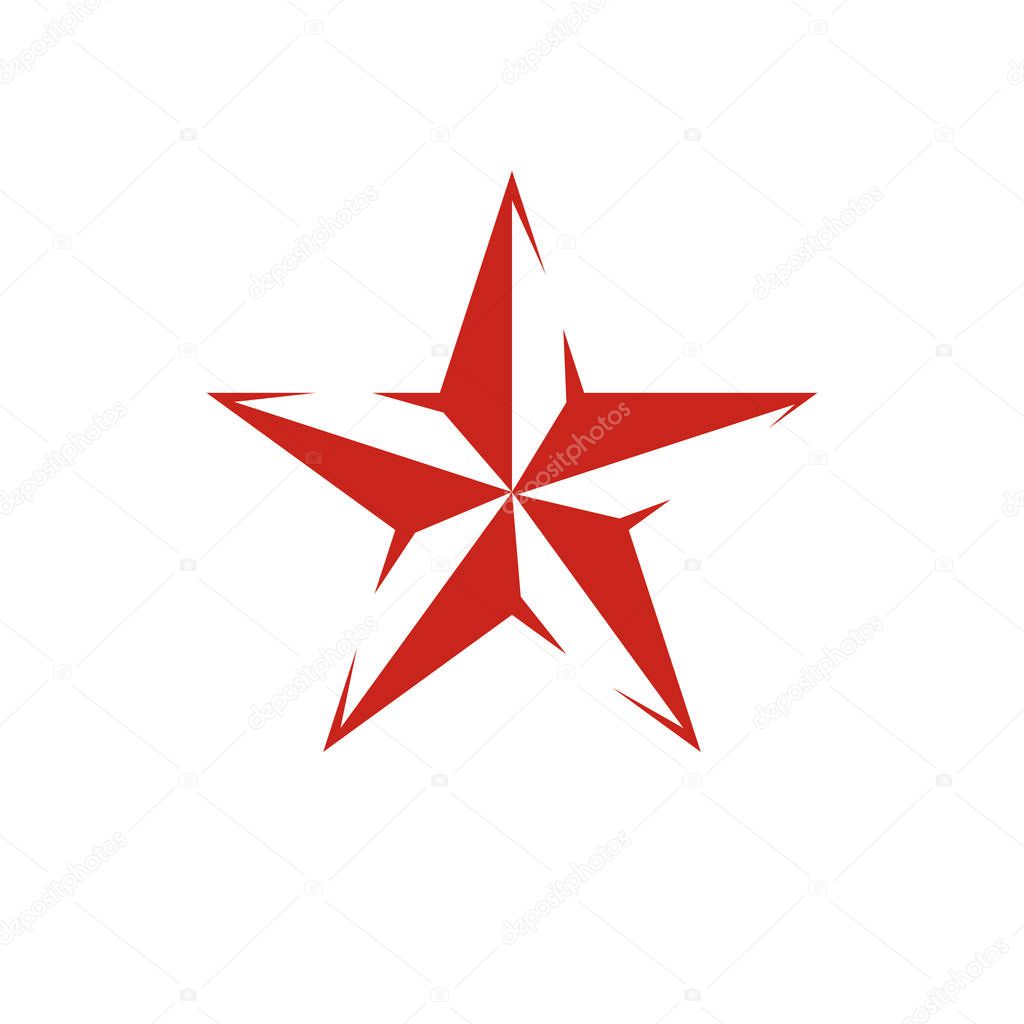 Vector star illustration as the symbol of success. Can be used a