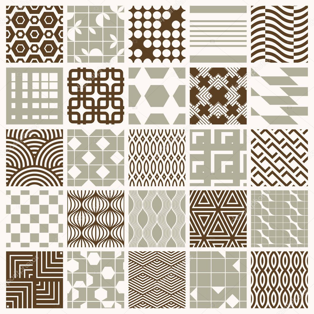 Collection of vector abstract seamless compositions best for use