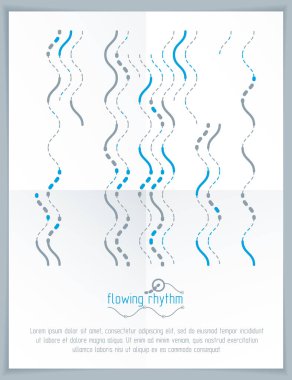 Desen soyut dalgalı çizgiler, sanat grafik illüstrasyon kullanmak olabilir