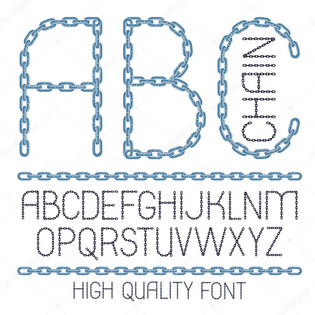Set of vector English alphabet letters, abc isolated. Upper case