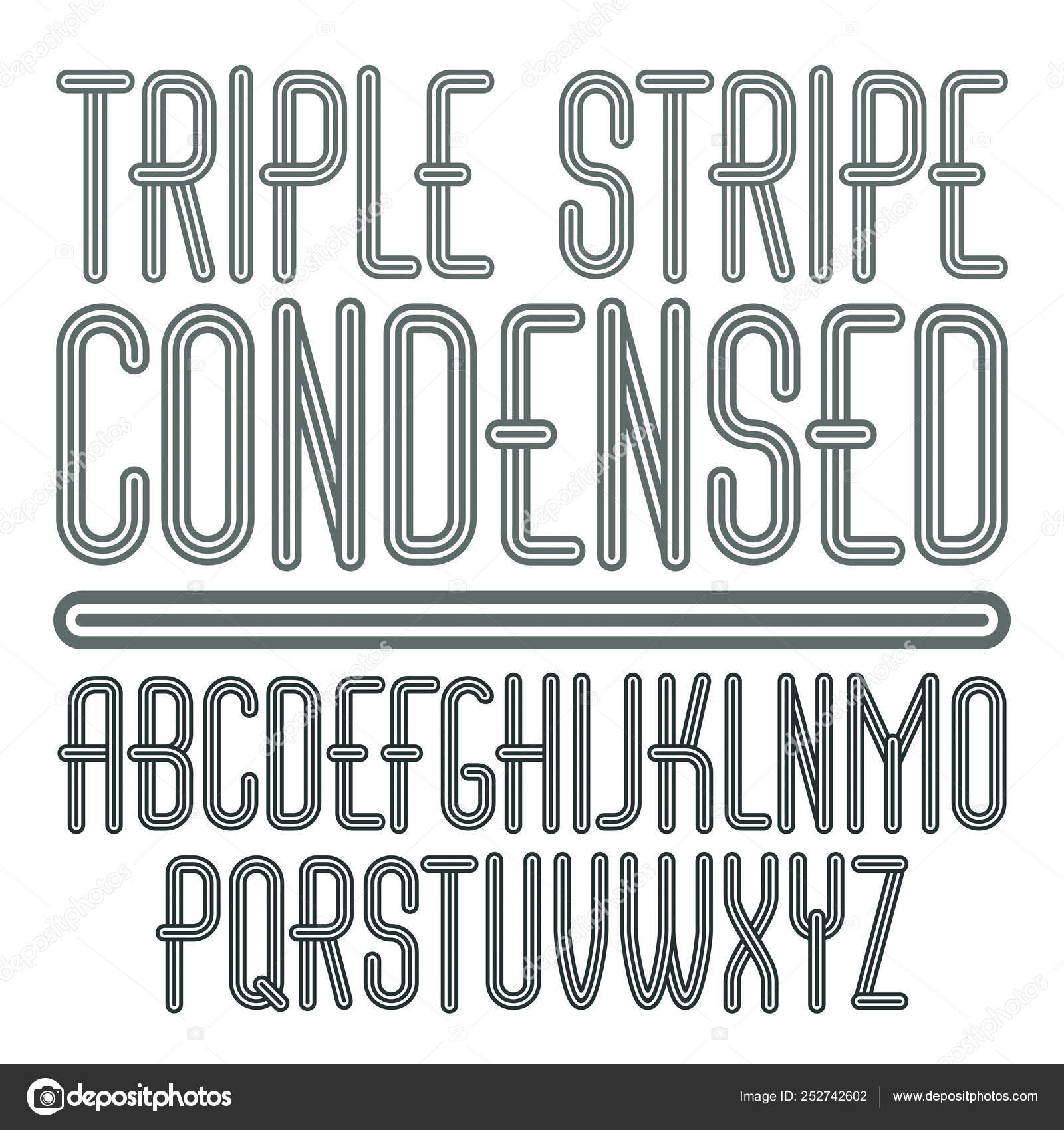 Vector Funky Capital English Alphabet Letters Collection Cool C