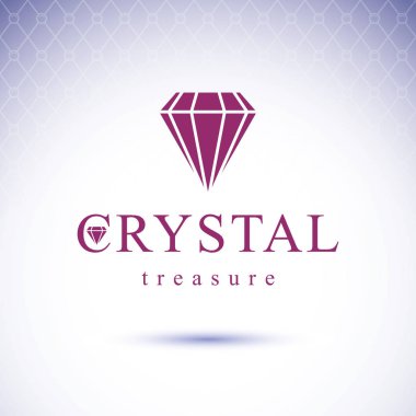 Vektör değerli dekoratif unsur, poligonal. Lüks elmas si