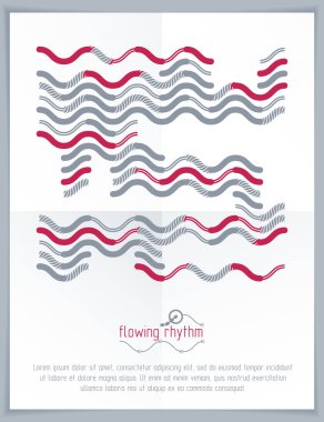 Soyut çizgilerle yapılan teknolojik yenilikçi vektör poster.