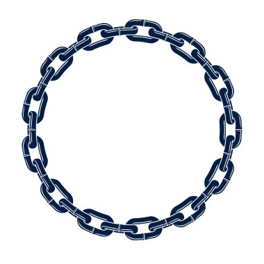 Zincir çerçevesinden, yuvarlak tasarım öğesi vektör, şekil bord daire