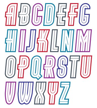 Vektör retro 70 lerin komut dosyası, trendy alfabesi harfleri kümesi yoğunlaşmış., 