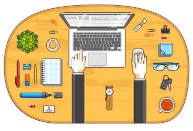 Office çalışan veya girişimci Danışma işyerinde elleri olan bir