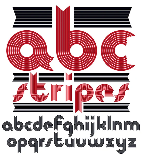 Vector trendy vintage lowercase English alphabet letters, abc co — Stock Vector