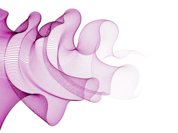 流动的能量粒子, 混合点透明薄纱的波 — 图库矢量图片
