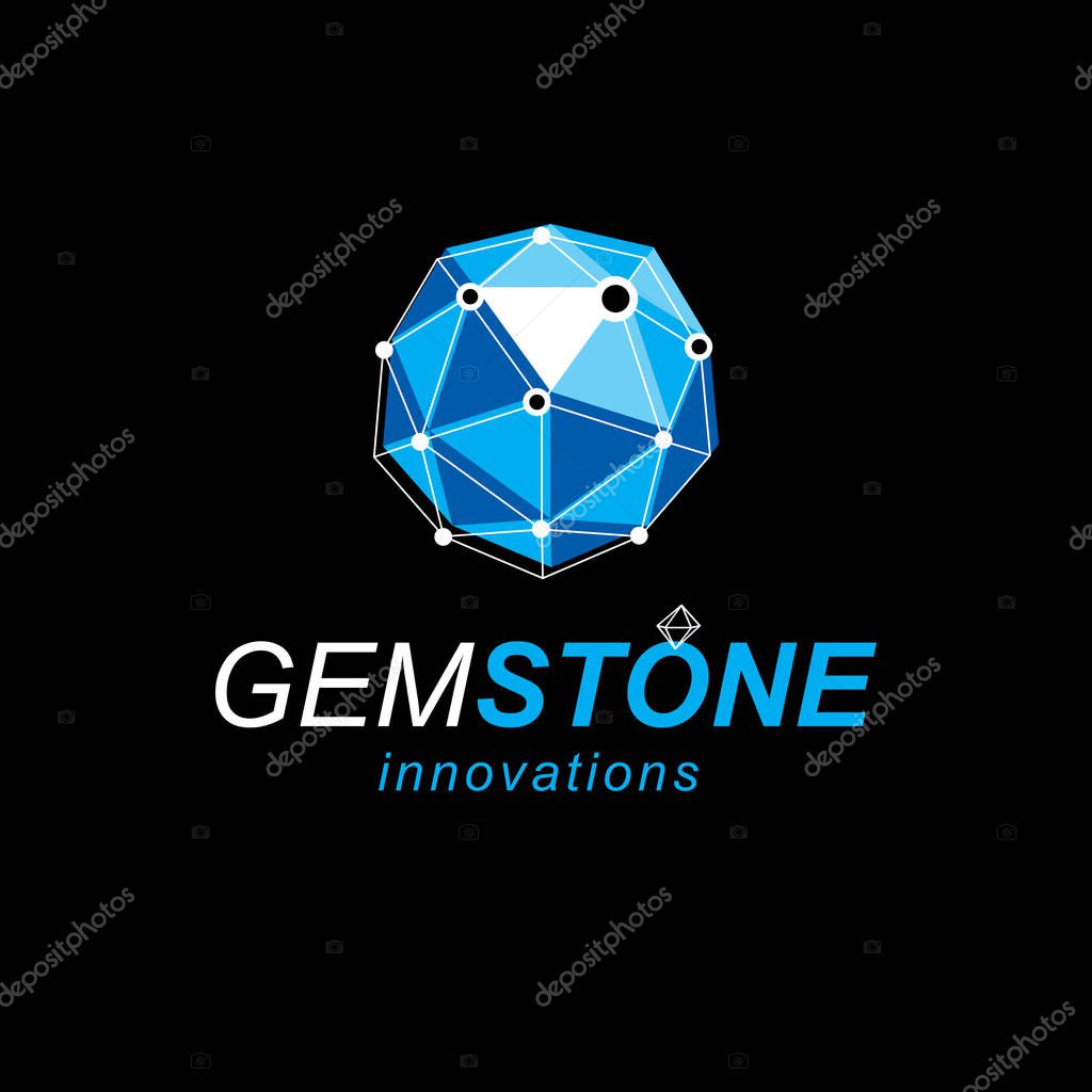 Innovation technologies symbol. Tech abstract shape, vector polygonal figure.