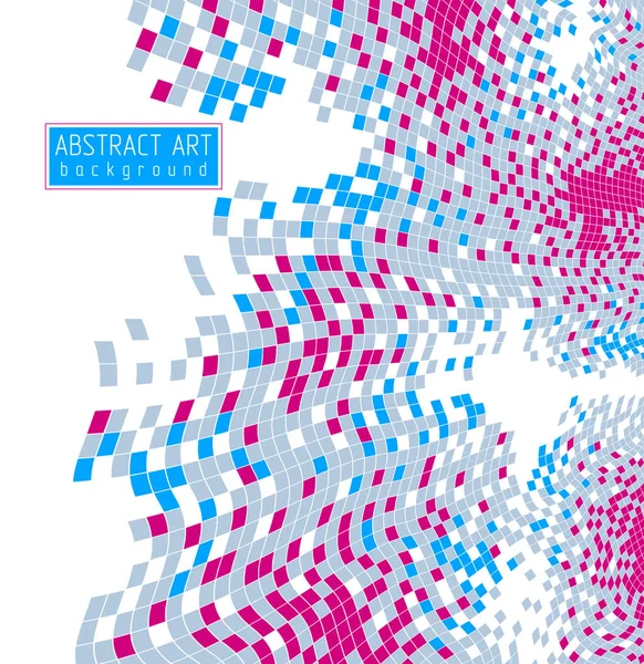 Moderna trendiga vektor design av dimensionell konstnärliga mosaikkakel — Stock vektor