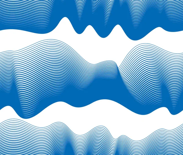 Kaotik seamless modeli, vektör eğri çizgiler soyut repe dalgalar — Stok Vektör
