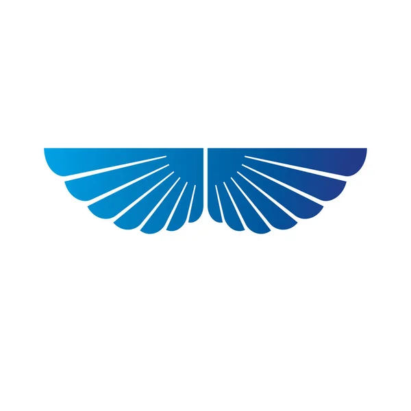 Mavi Özgürlük Wings amblemi. Hanedan arması dekoratif logosu — Stok Vektör