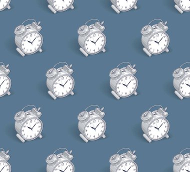 Alarm saatleri pürüzsüz arkaplan, zamanlayıcı, teslim tarihi acele et ve uyanma konsepti, vektör duvar kağıdı veya web sitesi arka planı.