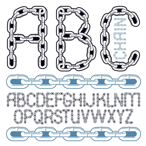 Vektorschrift Moderne Buchstaben Des Alphabets Abc Set Kapital Dekorative Schrift — Stockvektor