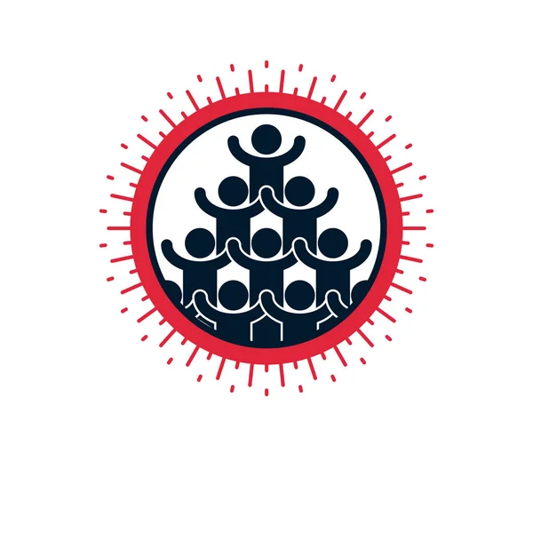 Logo Conceptuel Des Relations Sociales Symbole Vectoriel Unique Interaction Sociale — Image vectorielle