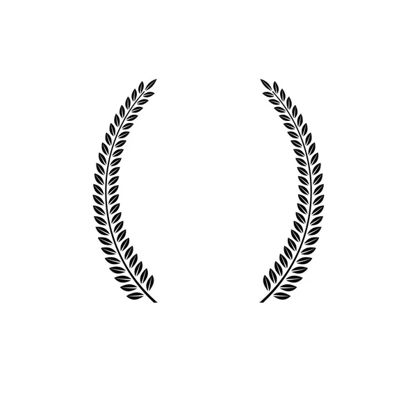 Laurel Wreath Blommig Emblem Heraldiska Vapen Dekorativa Logotyp Isolerade Vektorillustration — Stock vektor