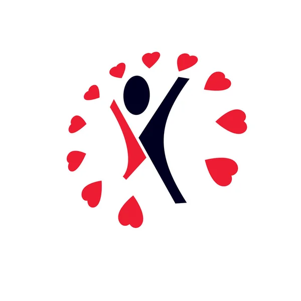 Stil Viață Sănătos Logo Conceptual Simbol Pentru Utilizarea Publicitatea Tematică — Vector de stoc