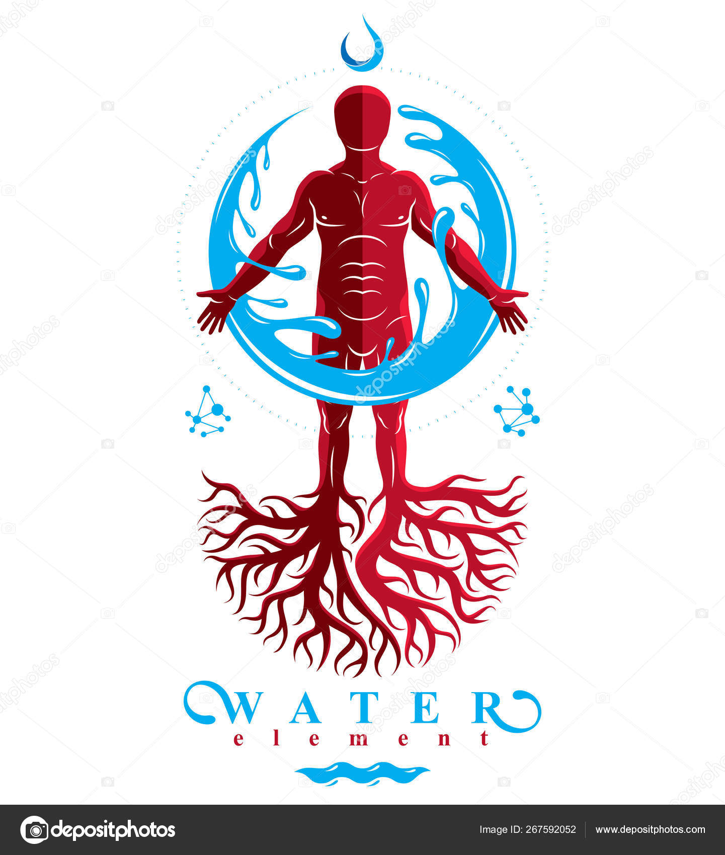 Vector Graphic Illustration Muscular Human Individual Created Tree ...