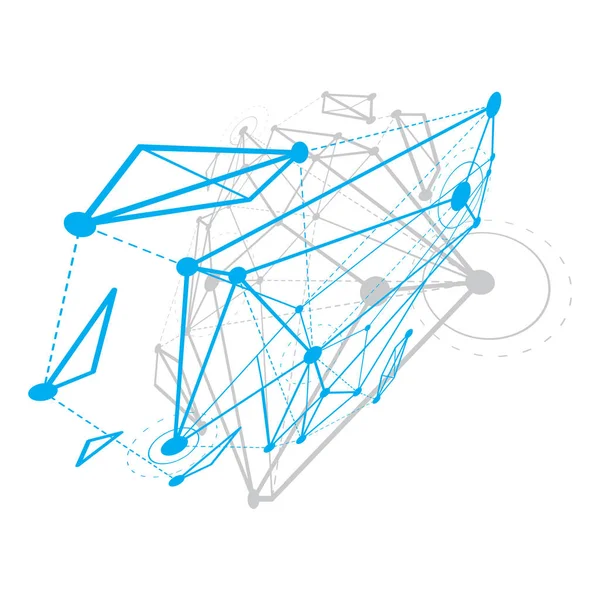 Objeto Facetado Geométrico Abstrato Tecnologia Digital Moderna Fundo Vetorial Tema — Vetor de Stock