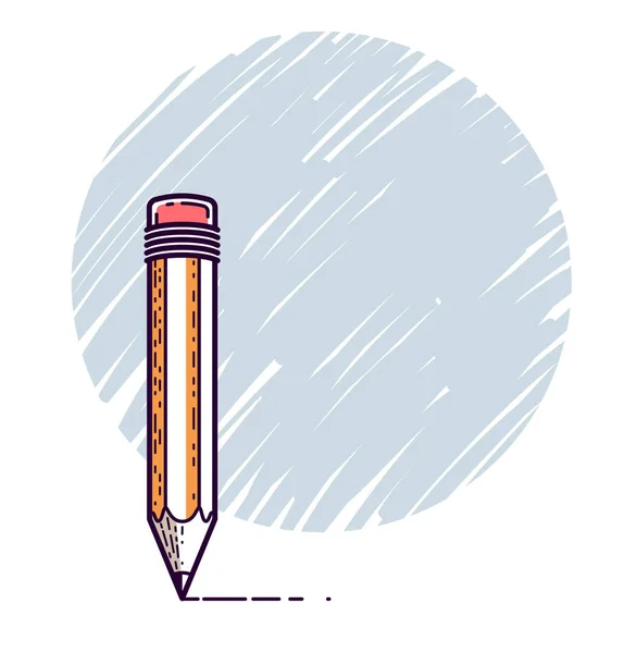 テキスト、アドバティシのための鉛筆とコピースペースを持つベクター背景 — ストックベクタ