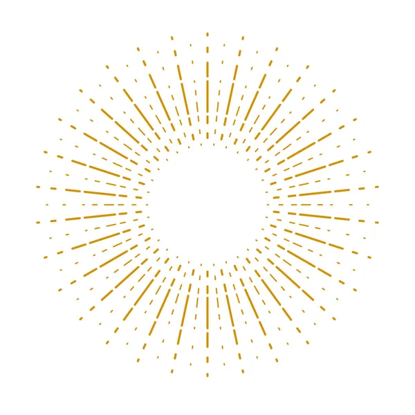 Starburst sunburst elemento de design vetorial linear para logotipo ou ícone —  Vetores de Stock