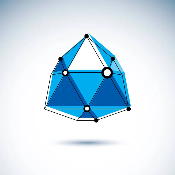 イノベーション技術のロゴ ポリゴン ワイヤフレーム オブジェクト ベクトル幾何学的低ポリゴン設計要素 — ストックベクタ