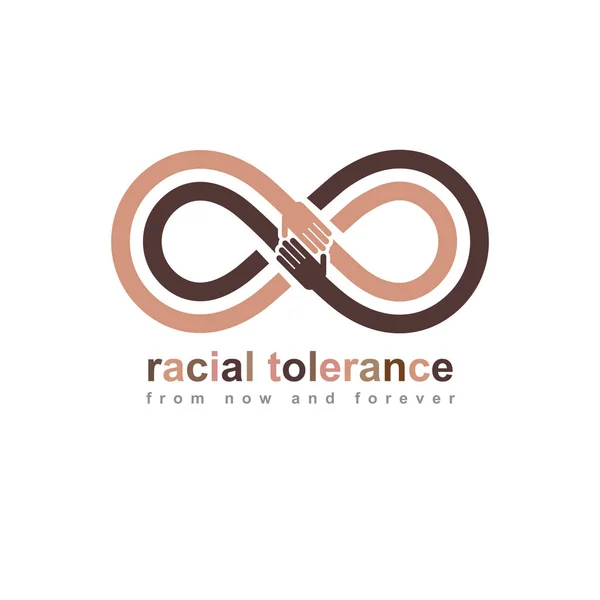Tolerância Racial Símbolo Conceitual Martin Luther King Day Tolerância Zero — Vetor de Stock