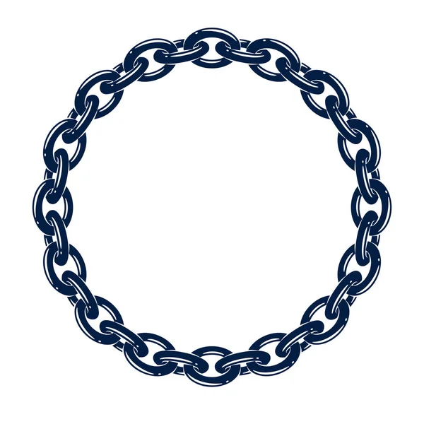 Zinciri, vektör tasarım öğesi, daire şekli sınır yuvarlak çerçeve.