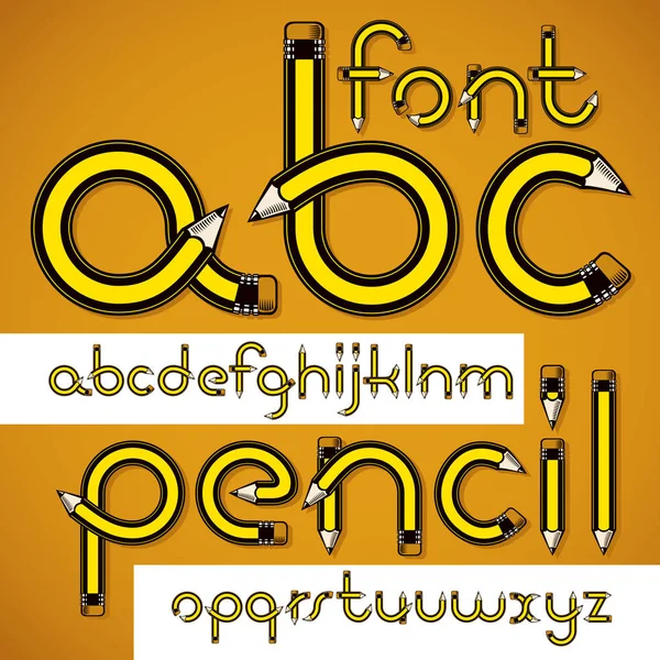 Vector lower case English alphabet letters collection created us — Stock Vector