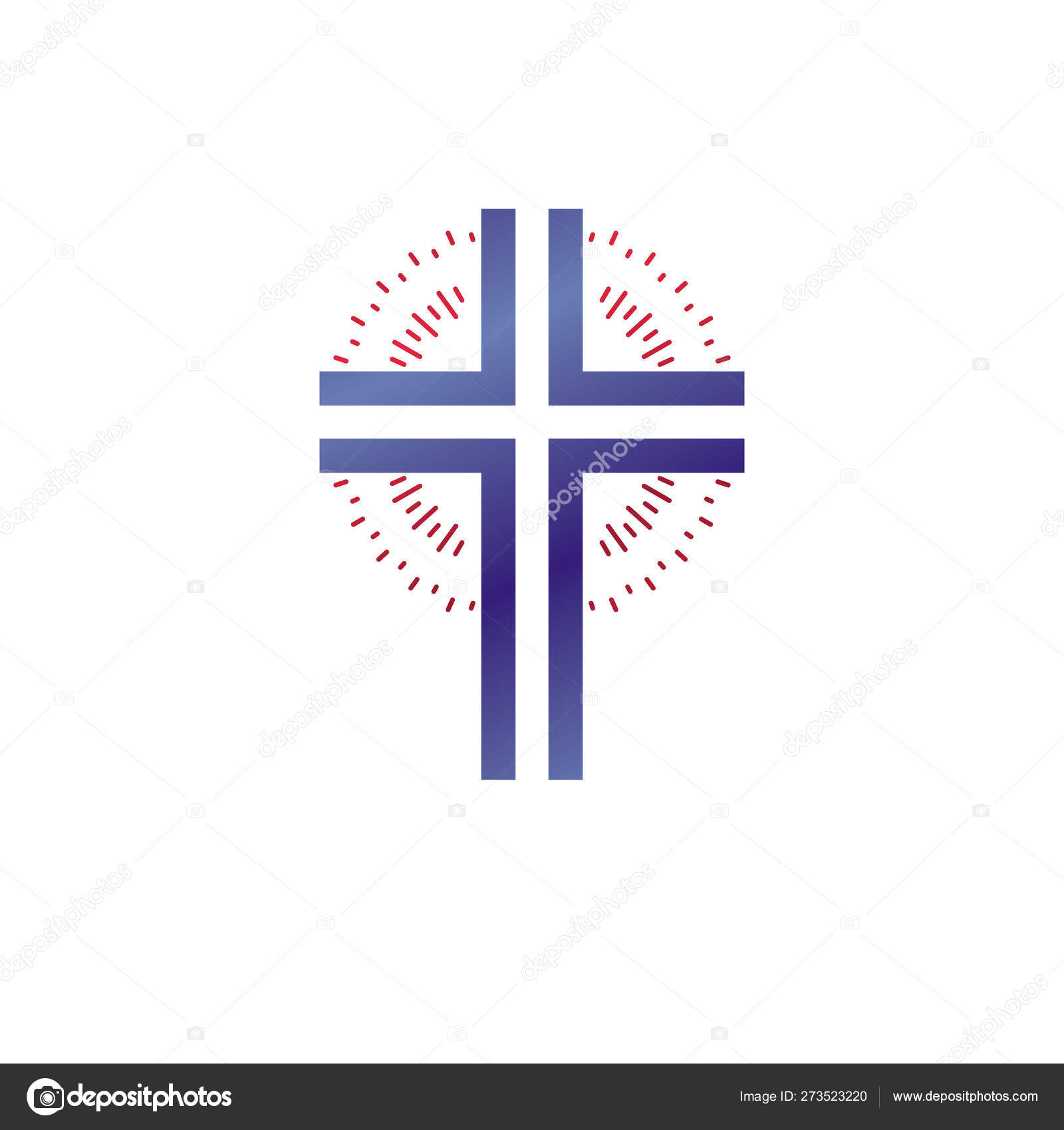 Cross Religious graphic emblem, crucifixion. Heraldic Coat of Ar Stock ...
