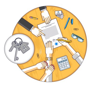 Koca işaretleri banka ipotek hipothec gayrimenkul ev satın almak için