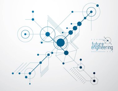 Teknolojik vektör duvar kağıdı çevrelerin ile Mühendislik ve