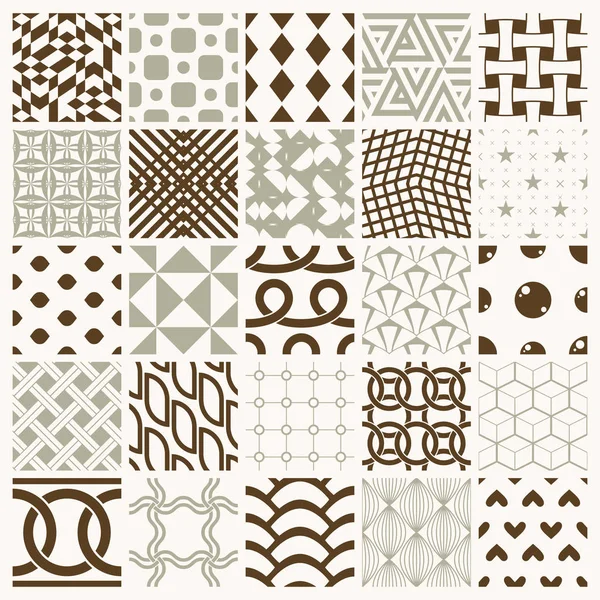 Collection de tuiles décoratives graphiques, ensemble de motifs vectoriels répétés — Image vectorielle