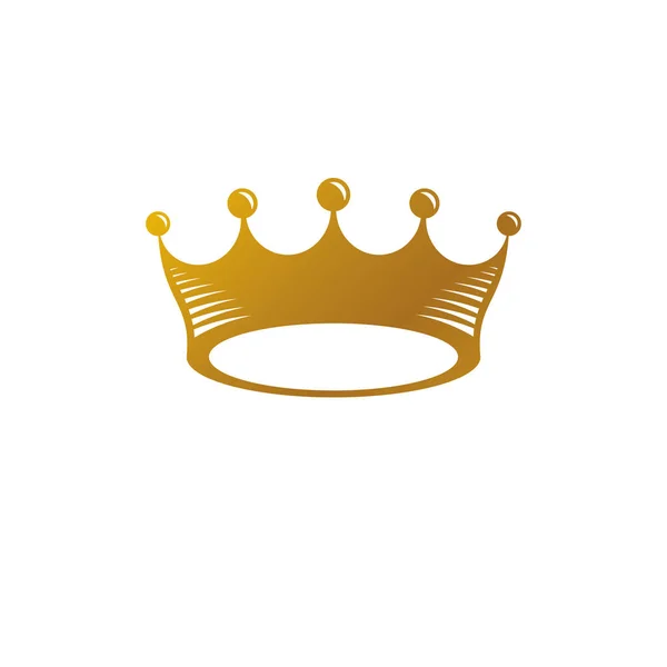 Illustrazione vettoriale della corona reale. Logo decorativo araldico. Ornat — Vettoriale Stock
