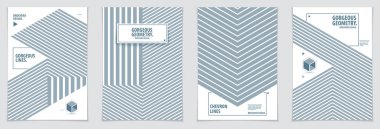 Minimalist broşür tasarımları. Vektör geometrik desenler abstrac