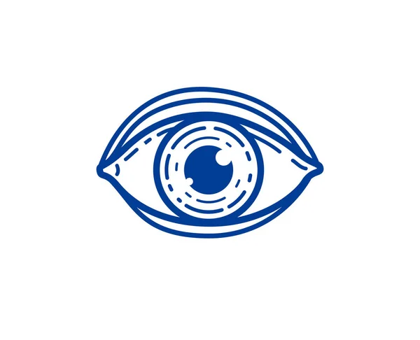 Oko liniowy element projektu wektora logo lub ikony, wszyscy widząc EY — Wektor stockowy