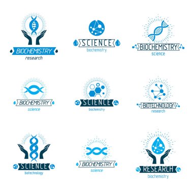 Molekül ve insan DNA'sı vektör modellerinin kümesi. Co topluluğu