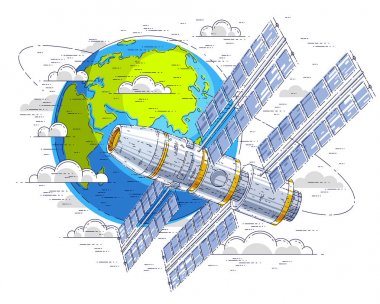 Uzay İstasyonu dünya, uzay aracı spa çevresinde yörünge uçuş uçuş